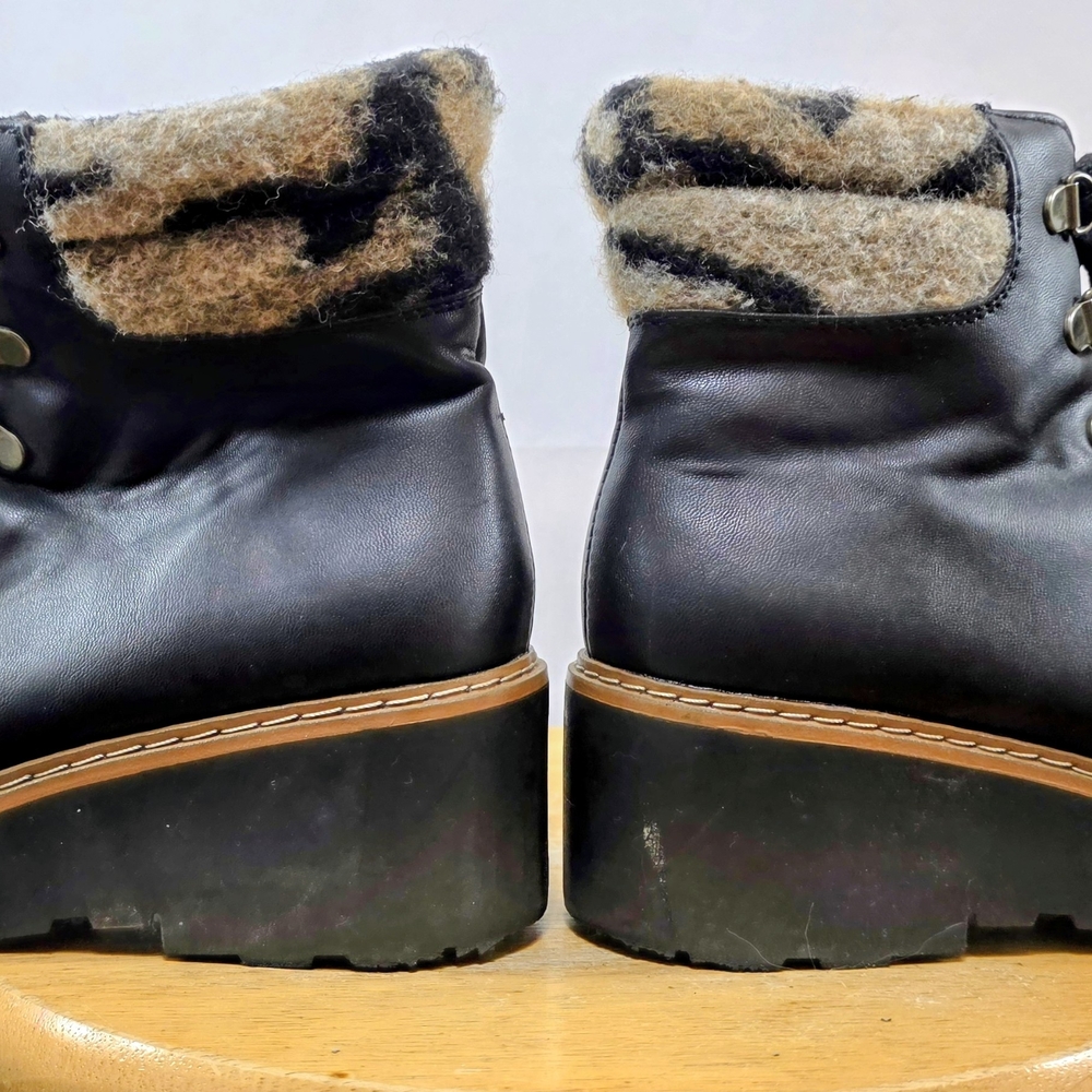 BareTraps Black Ankle Boots with Tan Accents - Picture 11 of 15